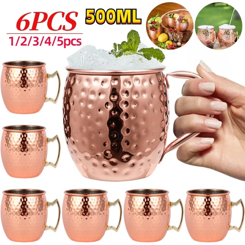 Wine Beer Juice - Conjunto de 1-6 Canecas de Coquetel