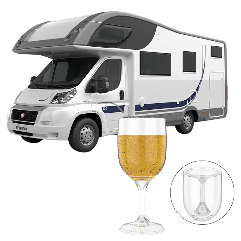 Wine & Beer Shop - Copo de vinho dobrável transparente, vidro