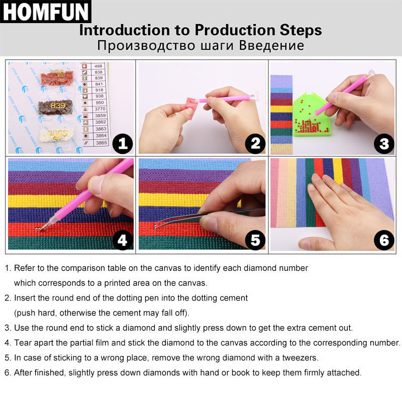 Homfun pintura diamante ponto  - Beer Wine Up avaliação e preço