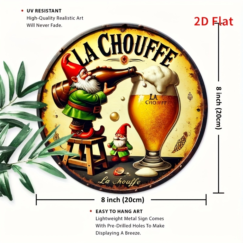 Placa 2D plana, com tema de fa - Wine Beer Place avaliação e preço
