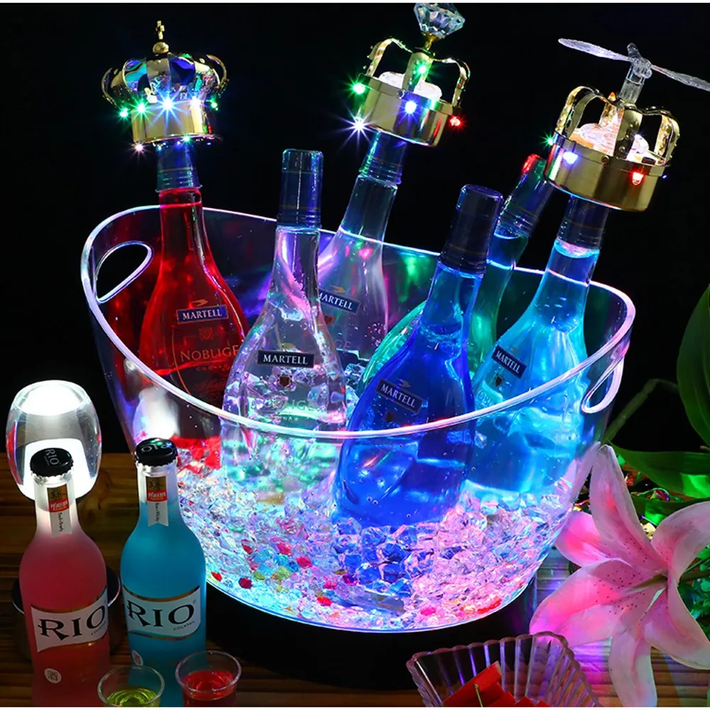 Transparente LED Luminous Cubo - Beer Wine Up avaliação e preço