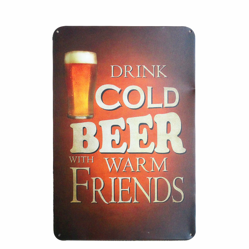 Sinal de Metal Vintage BEER Ch - Wine Beer Place avaliação e preço